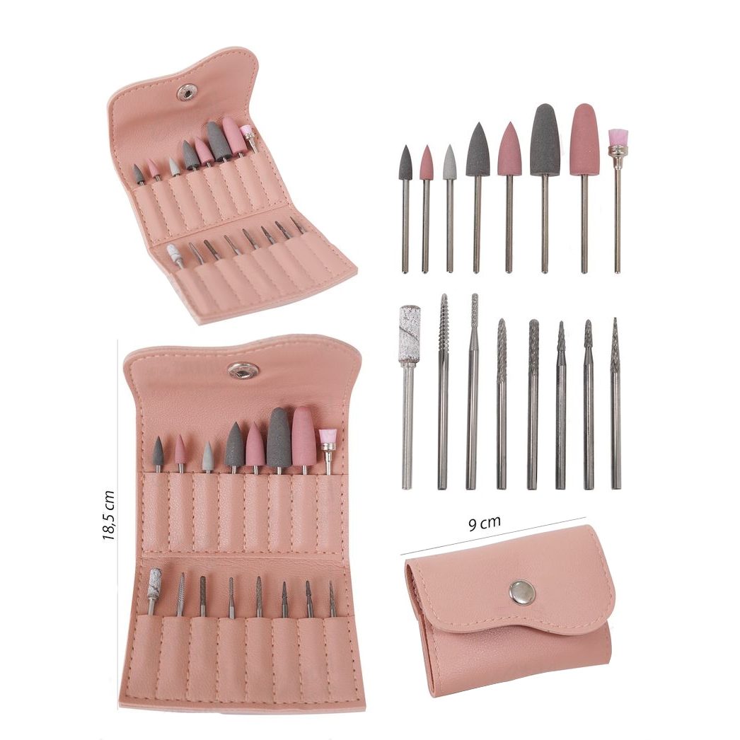 Juego De Puntas Pulidor Para Uñas 16 Pz